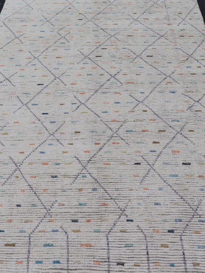 Modern Tribal Rug in Wool with Sub - Geometric Design By Keivan Woven Arts. rug MSE - 12905, Keivan Woven Arts / country of origin / type: Afghanistan / Modern Casual, circa Early - 21th century. Measures: 4'11 x 8'7 This modern casual tribal rug has ... - Keivan Woven ArtsMSE - 12905 - 25509Rug