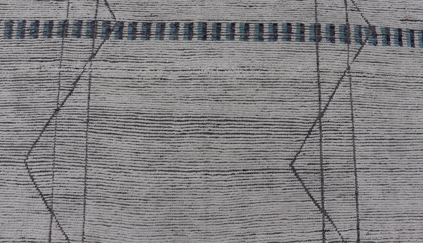 Measures: 14'1 x 18'0 Modern Rug by Keivan Woven Arts in Moroccan Style in All Over Unique Design. Keivan Woven Arts; rug MSE - 13188, country of origin / type: Afghanistan / Modern Casual, circa Early - 21th Century. This modern casual tribal r... - Keivan Woven ArtsMSE - 13188 - 25792Rug