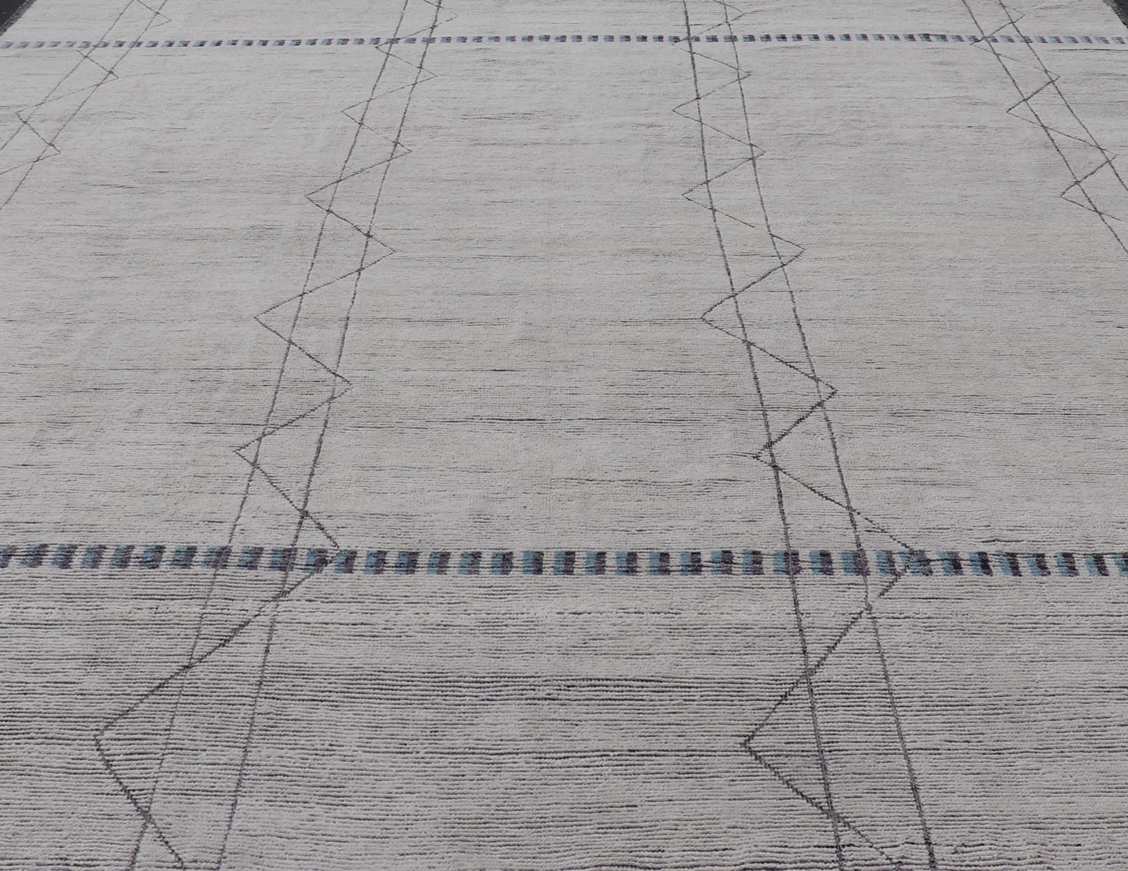 Measures: 14'1 x 18'0 Modern Rug by Keivan Woven Arts in Moroccan Style in All Over Unique Design. Keivan Woven Arts; rug MSE - 13188, country of origin / type: Afghanistan / Modern Casual, circa Early - 21th Century. This modern casual tribal r... - Keivan Woven ArtsMSE - 13188 - 25792Rug