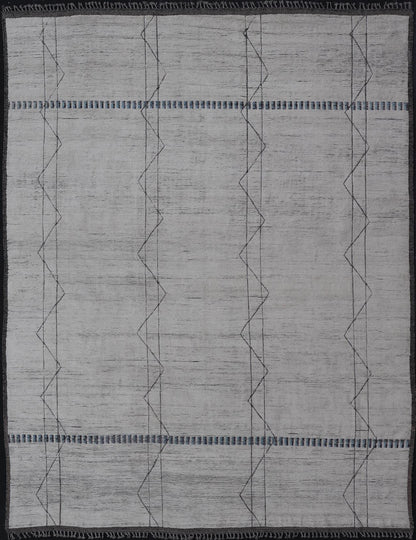 Measures: 14'1 x 18'0 Modern Rug by Keivan Woven Arts in Moroccan Style in All Over Unique Design. Keivan Woven Arts; rug MSE - 13188, country of origin / type: Afghanistan / Modern Casual, circa Early - 21th Century. This modern casual tribal r... - Keivan Woven ArtsMSE - 13188 - 25792Rug
