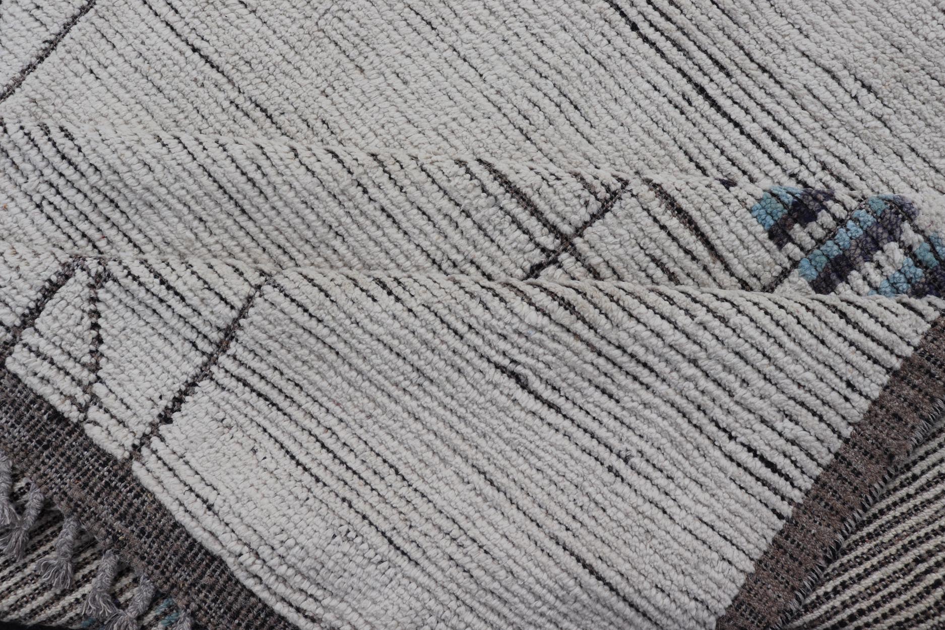 Measures: 14'1 x 18'0 Modern Rug by Keivan Woven Arts in Moroccan Style in All Over Unique Design. Keivan Woven Arts; rug MSE - 13188, country of origin / type: Afghanistan / Modern Casual, circa Early - 21th Century. This modern casual tribal r... - Keivan Woven ArtsMSE - 13188 - 25792Rug