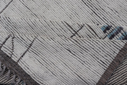 Measures: 14'1 x 18'0 Modern Rug by Keivan Woven Arts in Moroccan Style in All Over Unique Design. Keivan Woven Arts; rug MSE - 13188, country of origin / type: Afghanistan / Modern Casual, circa Early - 21th Century. This modern casual tribal r... - Keivan Woven ArtsMSE - 13188 - 25792Rug