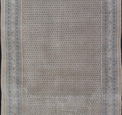 Minimalist Design Vintage Persian Tabriz Rug with All - Over Small Scale Design. Keivan Woven Arts / rug MSE - 1553, country of origin / type: Iran/ Tabriz, circa 1960. Measures: 6'6 x 10'7 This Tabriz rug features a relatively intricate and detaile... - Keivan Woven ArtsMSE - 1553 - 25575Rug