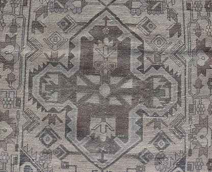 Vintage Persian Hamadan Runner with Medallions in Cream, Light Grey and Lt Blue. Keivan Woven Arts rug MSE - 1951, country of origin / type: Iran / Hamadan, circa mid - 20th century. Measures: 3'6 x 10'1 This magnificent Persian rug from the mid - 20... - Keivan Woven ArtsMSE - 1951 - 25587Rug