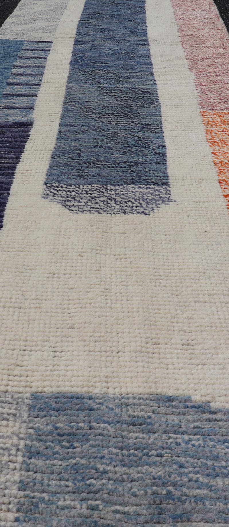 Modern Casual Hand Knotted Piled Runner in Color and Minimalist Modern Design. rug MSE - 924, Keivan Woven Arts country of origin / type: Afghanistan / Piled, condition: new. Measures: 2'9 x 12'3 This minimalist design runner features a modern ca... - Keivan Woven ArtsMSE - 924 - 24934Rug