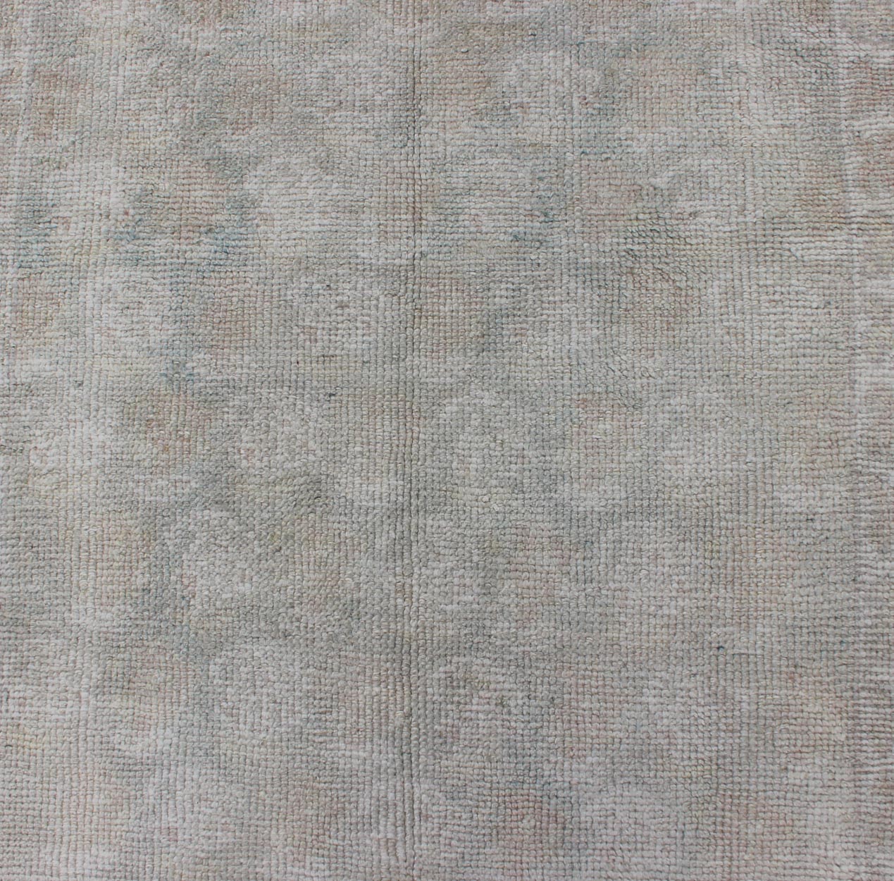 Very long Turkish runner with all - over paisley design in muted tones, rug n15 - 0307, country of origin / type: turkey / Oushak, circa mid - 20th century. This unique Turkish Oushak carpet features an all - over design of intricate paisley shapes set ... - Keivan Woven ArtsN15 - 0307 - 22Rug
