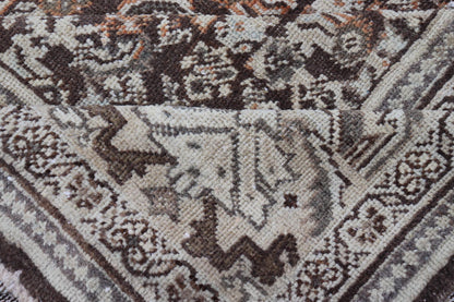 Antique Mahal Persian Carpet with All - Over Herati Design in Ivory, Gray & Brown. Keivan Woven Arts / rug NA - 170091, country of origin / type: Iran / Mahal, circa 1920. Measures: 10'4 x 17'3. This decorative Persian Mahal relies heavily on exquisi... - Keivan Woven ArtsNA - 170091 - 8601Rug