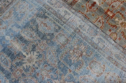 Antique Persian Malayer Runner with Geometrics in Light Blue, Red and Green, rug na - 170201, country of origin / type: Iran / Malayer, circa 1910 This magnificent antique Persian Malayer runner (circa 1910) bears a beautiful, all - over Sub geometr... - Keivan Woven ArtsNA - 170201 - 8197Rug