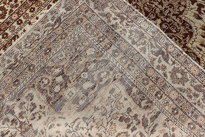 Measures: 5'1 x 7'3 This century - old Sivas displays an ivory field surrounded by a richly detailed classical arabesque design, with an intricate center medallion in the field that animates the tone and plays off of the finely detailed texture ... - Keivan Woven ArtsNA - 63818 - 1036Rug