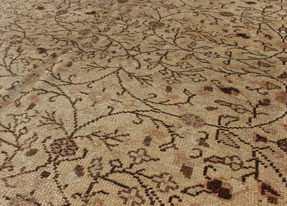 Vintage All - Over Floral Design Turkish Oushak Rug with Free - Flowing Pattern, rug na - 63970, country of origin / type: Turkey / Oushak, circa mid - 20th century The design of this beautiful vintage Oushak rug from mid - 20th century Turkey is enhanced... - Keivan Woven ArtsNA - 63970 - B - 2137Rug