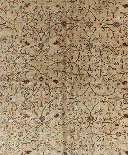 Vintage All - Over Floral Design Turkish Oushak Rug with Free - Flowing Pattern, rug na - 63970, country of origin / type: Turkey / Oushak, circa mid - 20th century The design of this beautiful vintage Oushak rug from mid - 20th century Turkey is enhanced... - Keivan Woven ArtsNA - 63970 - B - 2137Rug