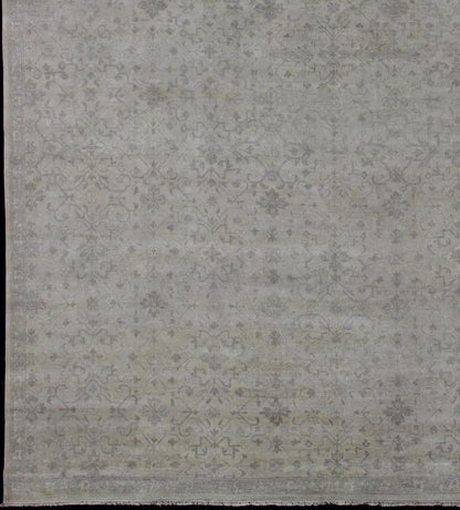 Large Transitional Rug With All - Over Design in Tan, Gray, Silver, Light Taupe. Large rug transitional design in gray, tan, taupe with all - over geometric design, rug OB - 102422320, country of origin / type: India/ Transitional Measures: 12... - Keivan Woven ArtsOB - 102422322 - 5D680002 - 12218Rug