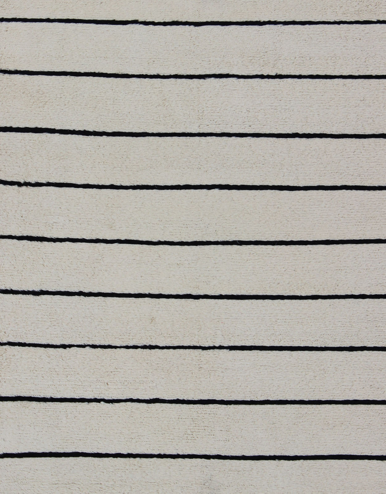 Minimalist Design Modern Moroccan Rug in White & Black Striped design 8' x 11' White and Black Moroccan Rug , rug OB - 10254023 - A - 244003, country of origin / type: India / Moroccan, circa late 20th Century. This minimalist rug features a Class... - Keivan Woven ArtsOB - 10254023 - A - 244003 - 8537Rug