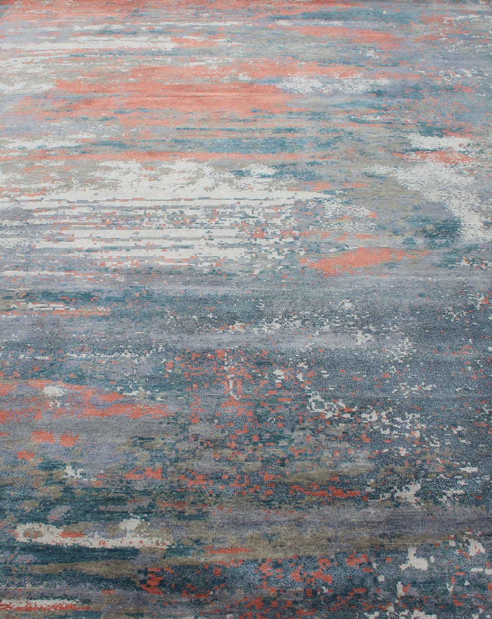 Modern piled rug in a blue, red, silver background color and variation of vivid accent colors. Modern Piled Rug and Minimalist Modern Design by Keivan Woven Arts / rug OB - 10335882, Keivan Woven Arts / country of origin / type: India/ Piled, condition: ... - Keivan Woven ArtsOB - 10335882 - 5300010 - 10908Rug