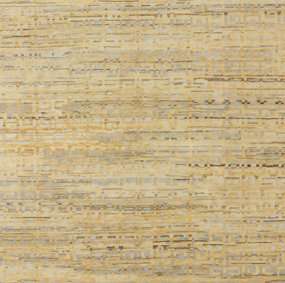 Modern Khotan Rug with All - Over Geometric Design in Yellow and Gray Modern Khotan Rug, rug OB - 103423824, country of origin / type: India / Modern, circa Early - 21st Century. Measures: 9'0 x 12'0. - Keivan Woven ArtsOB - 103423824 - 7525Rug