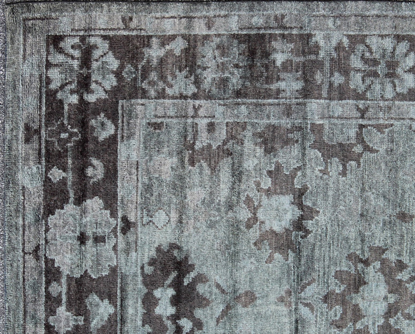 Contemporary Oushak Rug by Keivan Woven Arts . rug OB - 103432980, country of origin / type: India / Oushak, circa Early 21th century. Measures: 7'9 x 9'9 This hand - knotted modern Oushak rug features an all - over geometric design rendered in sha... - Keivan Woven ArtsOB - 103432980 - 0623026 - 6992Rug