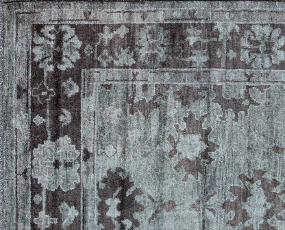 Contemporary Oushak Rug by Keivan Woven Arts . rug OB - 103432980, country of origin / type: India / Oushak, circa Early 21th century. Measures: 7'9 x 9'9 This hand - knotted modern Oushak rug features an all - over geometric design rendered in sha... - Keivan Woven ArtsOB - 103432980 - 0623026 - 6992Rug