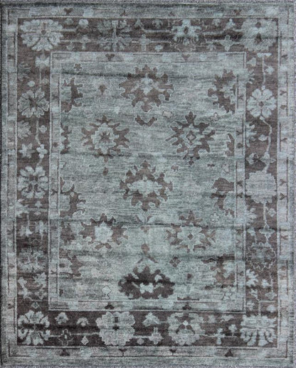 Contemporary Oushak Rug by Keivan Woven Arts . rug OB - 103432980, country of origin / type: India / Oushak, circa Early 21th century. Measures: 7'9 x 9'9 This hand - knotted modern Oushak rug features an all - over geometric design rendered in sha... - Keivan Woven ArtsOB - 103432980 - 0623026 - 6992Rug