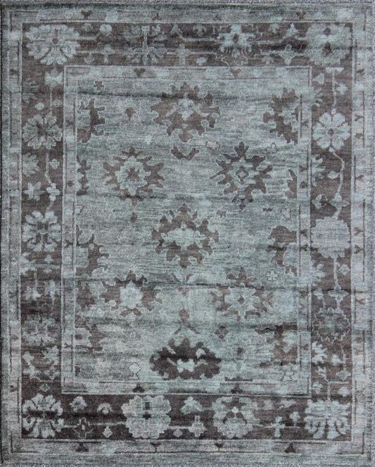 Contemporary Oushak Rug by Keivan Woven Arts . rug OB - 103432980, country of origin / type: India / Oushak, circa Early 21th century. Measures: 7'9 x 9'9 This hand - knotted modern Oushak rug features an all - over geometric design rendered in sha... - Keivan Woven ArtsOB - 103432980 - 0623026 - 6992Rug