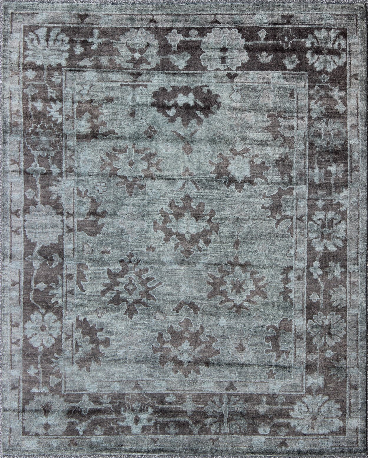 Contemporary Oushak Rug by Keivan Woven Arts . rug OB - 103432980, country of origin / type: India / Oushak, circa Early 21th century. Measures: 7'9 x 9'9 This hand - knotted modern Oushak rug features an all - over geometric design rendered in sha... - Keivan Woven ArtsOB - 103432980 - 0623026 - 6992Rug