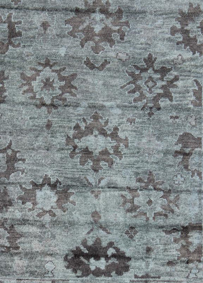 Contemporary Oushak Rug by Keivan Woven Arts . rug OB - 103432980, country of origin / type: India / Oushak, circa Early 21th century. Measures: 7'9 x 9'9 This hand - knotted modern Oushak rug features an all - over geometric design rendered in sha... - Keivan Woven ArtsOB - 103432980 - 0623026 - 6992Rug