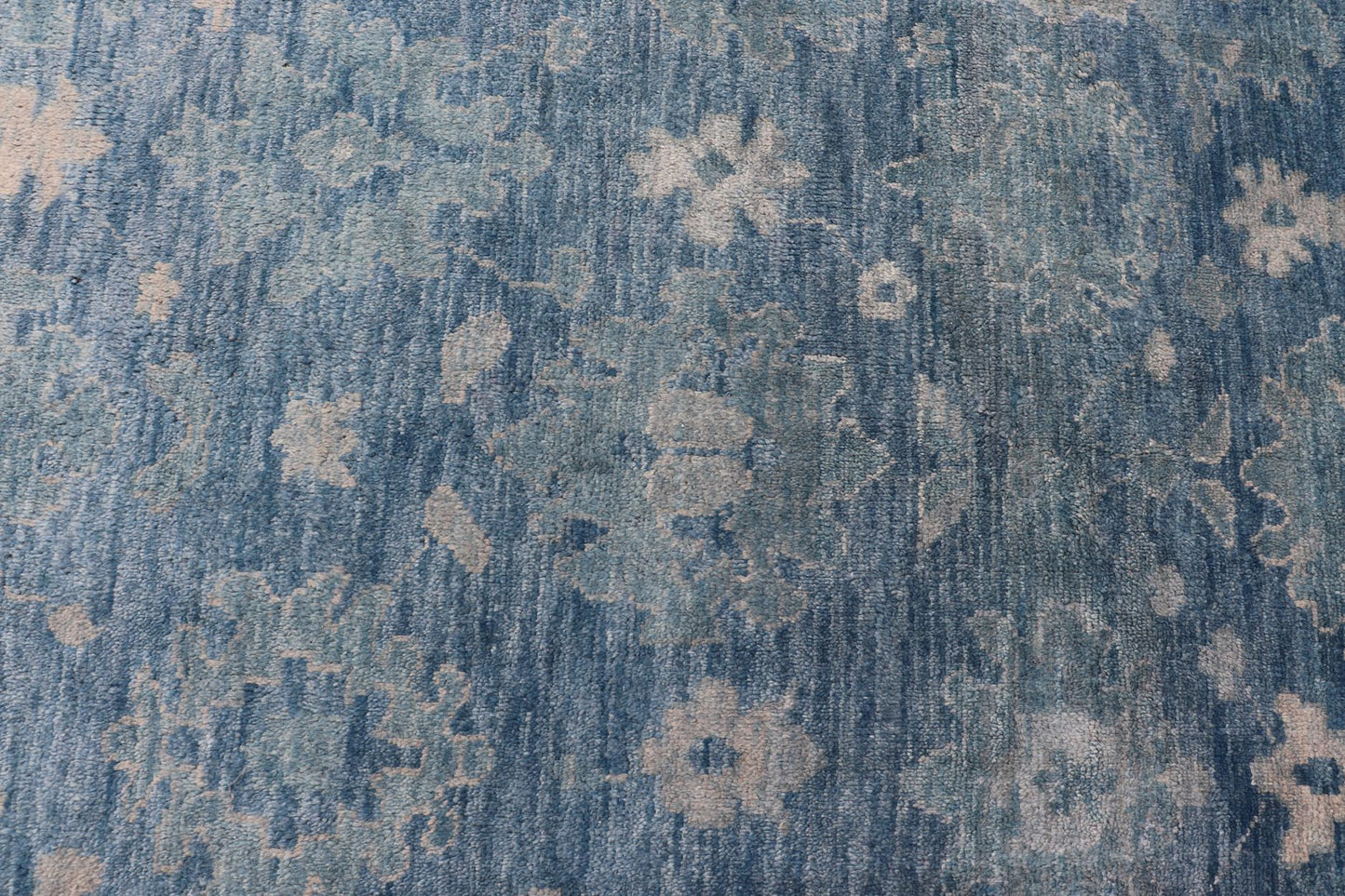 Keivan Woven Arts Modern Oushak Wool Hand Knotted Rug in Blue , Hand - Knotted Modern Oushak Rug in Wool with Tribal Sub - Geometric Floral Design in Blue Tones This modern Indian Oushak rug has been hand - knotted in wool and features an all - over, s... - Keivan Woven ArtsOB - 103433889 - 0623023 - 7543Rug