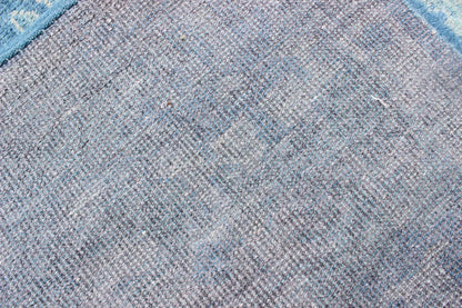 Hand - Knotted Modern Oushak Rug in Wool with Sub - Geometric Floral Design in Blue Tones This modern Indian Oushak rug has been hand - knotted in wool and features an all - over, sub - geometric floral design rendered in blue tones. A complementary, mult... - Keivan Woven ArtsOB - 103433912 - 0623023 - 7549Rug