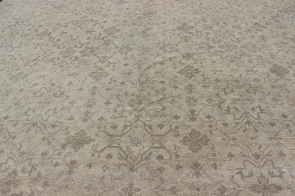 Modern Hand - Knotted Khotan Rug with Geometric Pattern in Taupe and Gray Tones Measures: 12'0 x 16'0. This modern hand - knotted Khotan features a geometric, all - over design flanked by a repeating pattern in the border. The entirety of th... - Keivan Woven ArtsOB - 103754979 - 680002 - 9699Rug