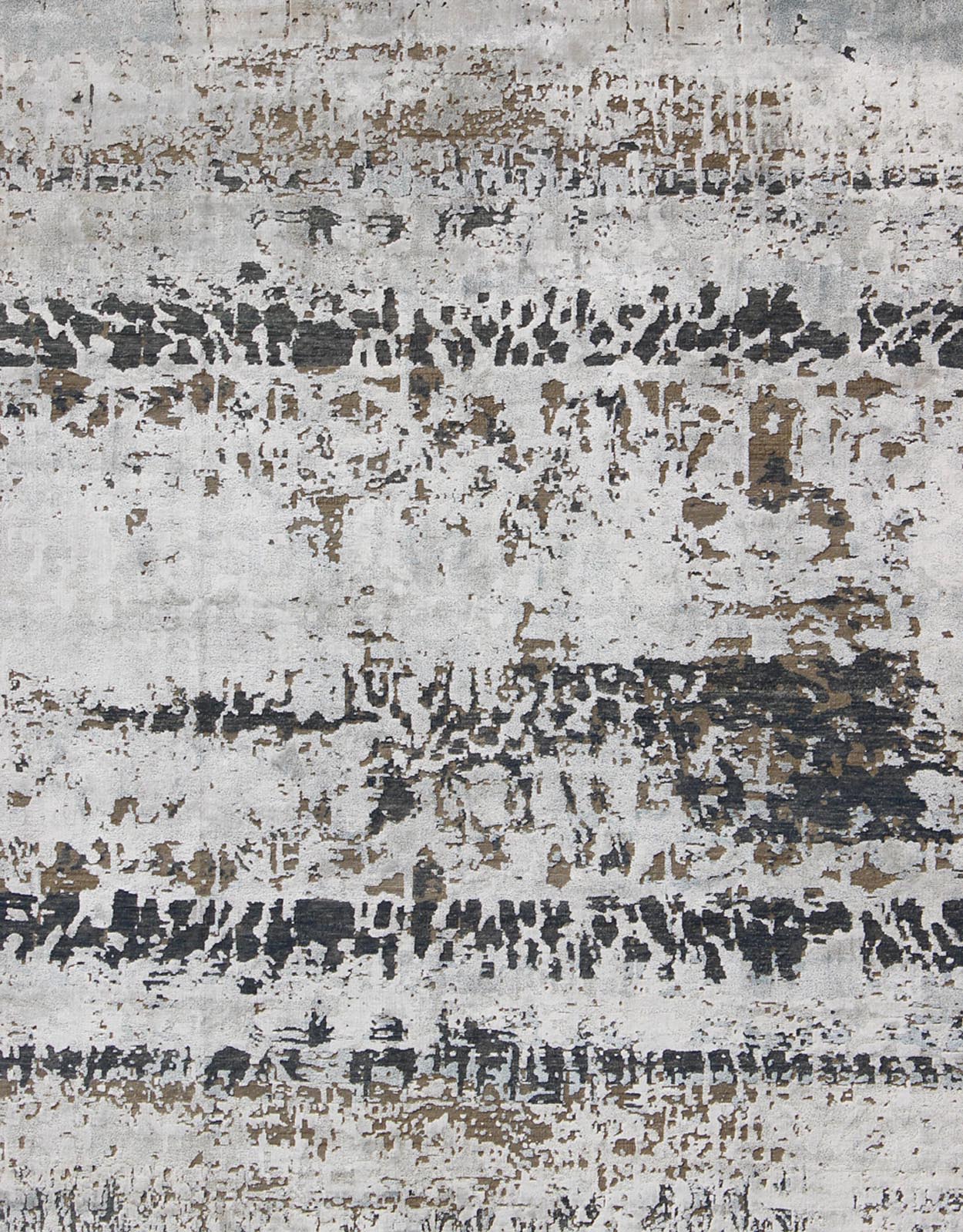 Modern Hand - Knotted Rug in Wool With All - Over Modern Design in Ivory, Brown, Gray and Blue This modern Indian rug has been hand - knotted in wool and features an all - over sub - geometric design rendered in ivory, brown, gray and blue tones; maki... - Keivan Woven ArtsOB - 104881655 - 7150001 - 9328Rug