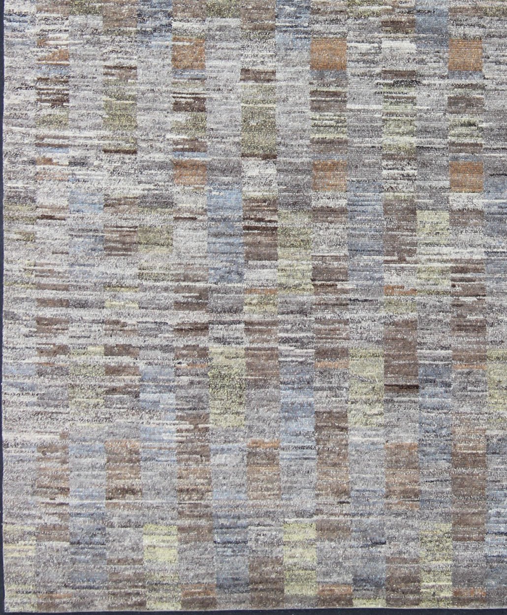 Modern Hand Knotted Tibetan Wool Rug with Gray, Green, and Light Brown. Finely woven Modern Tibetan Wool Rug. Keivan Woven Arts rug Ob - 10511033, Modern Tibetan design Wool hand knotted Rug. 8'0 X 10'0 This hand - knotted rug with modern d... - Keivan Woven ArtsOB - 10511033 - 480004 - 10914Rug