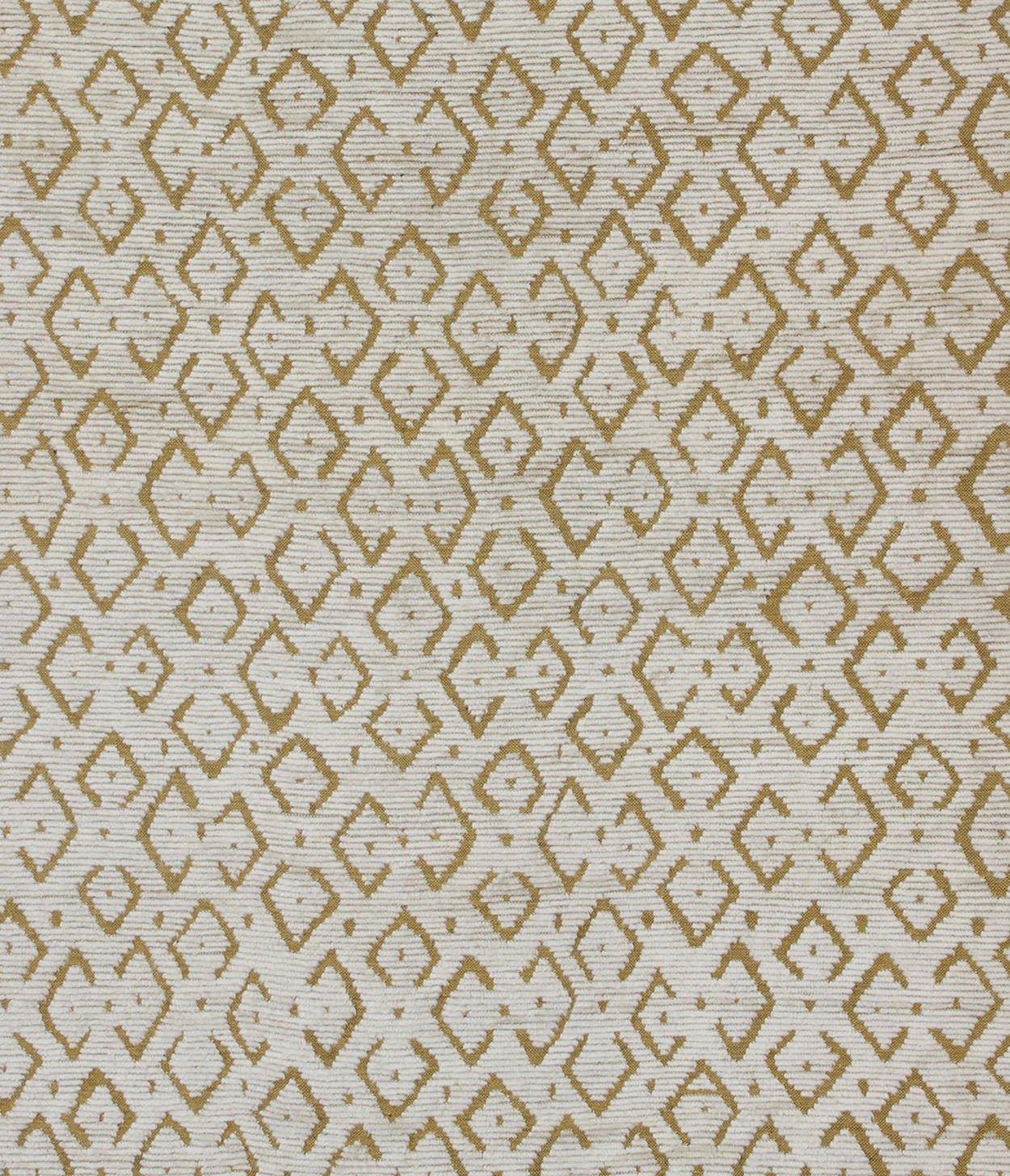 Keivan Woven Arts, Ob - 9263199, Large Modern Design Rug. Yellow Gold and white Ribbed Moroccan Design Large Rug for Modern Interiors. This hand - knotted Moroccan rug features a Modern design rendered in yellow and ivory tones. Modern Design, modern Moroc... - Keivan Woven ArtsOB - 9263199 - 258032 - 8501Rug