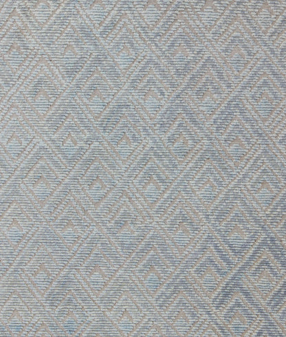 Keivan Woven Arts Hi - Low pile in Moroccan Design with Light Blue. Measures: 8' x 10' This Keivan Woven Arts rug/OB - 9288120 - 521003 is a hand - knotted Hi - Low Moroccan design rug features a modern design rendered in shades of blue. - Keivan Woven ArtsOB - 9288120 - 521003 - 8511Rug