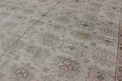 Keivan Woven Arts Hand Knotted Khotan Wool Rug With Sub - Geometric Design. This contemporary Khotan rug has been hand - knotted in wool and features a sub - geometric design rendered in tan and taupe colors. A complementary, multi - tiered border enc... - Keivan Woven ArtsOB - 9299796 - 592009 - 8519Rug