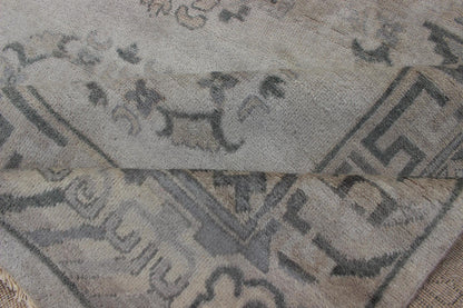 Large Khotan rug with silver, gray, Blue gray, charcoal and a neutral color palette and all - over medallion design, rug OB - 9261273, country of origin / type: India/ Khotan This hand knotted Khotan rug features a beautiful all - over design rendered... - Keivan Woven ArtsOB - 9356765 - 12206Rug