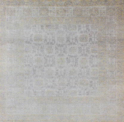 Square size Khotan Rug in Ivory, Soft Yellow, Light Gray/Light Purple and Neutral tones by Keivan Woven Arts. 21st Century Square Khotan Rug Measures: 6'7 x 6'7 Square Size Hand Knotted Khotan Rug, Keivan Woven Arts rug/OB - 9365708, 21st ... - Keivan Woven ArtsOB - 9365708 - 5920078 - 11289Rug