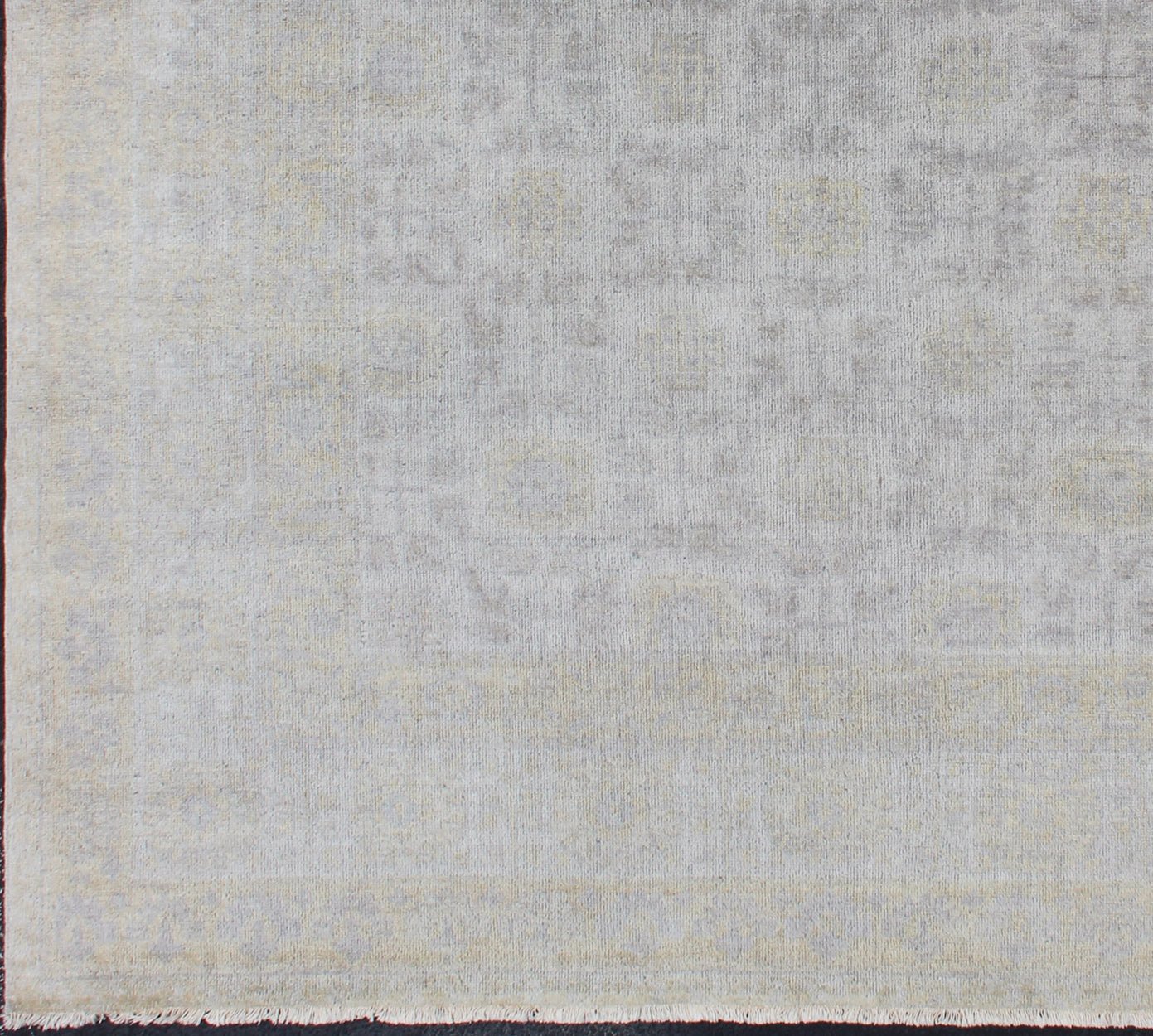 Square size Khotan Rug in Ivory, Soft Yellow, Light Gray/Light Purple and Neutral tones by Keivan Woven Arts. 21st Century Square Khotan Rug Measures: 6'7 x 6'7 Square Size Hand Knotted Khotan Rug, Keivan Woven Arts rug/OB - 9365708, 21st ... - Keivan Woven ArtsOB - 9365708 - 5920078 - 11289Rug