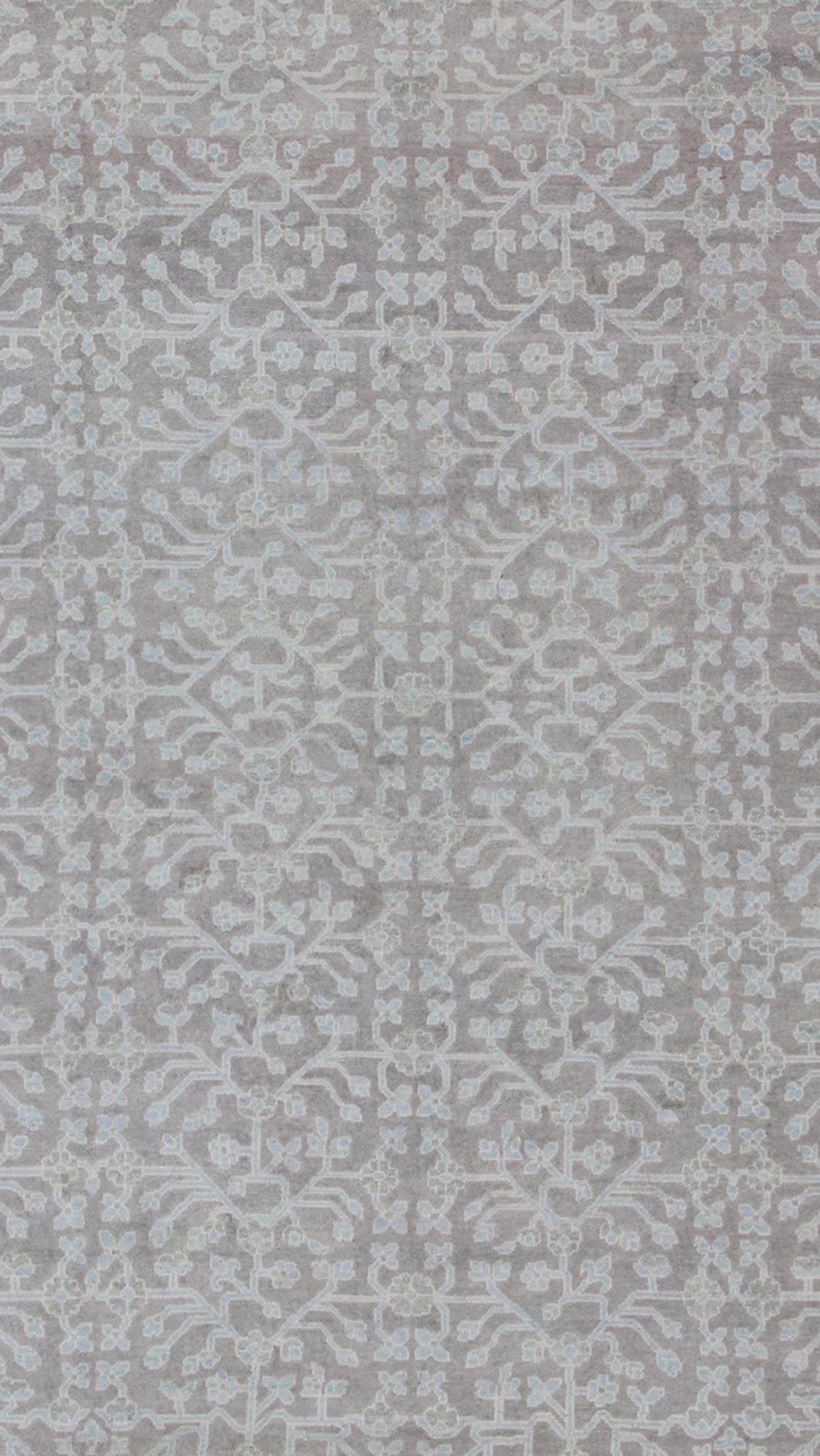 Keivan Woven Arts Hand - Knotted Khotan Rug in with All - Over Sub - Geometric Design Modern Hand - Knotted Khotan Rug in with All - Over Sub - Geometric Design This modern Indian Khotan rug has been hand - knotted in wool and features an all - over sub - geomet... - Keivan Woven ArtsOB - 9379584 - 6460001 - 9673Rug