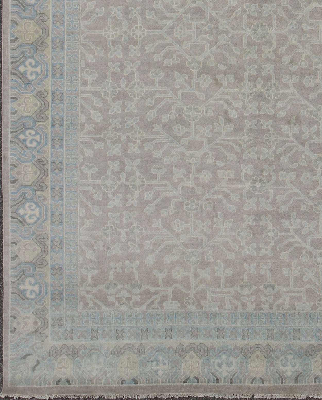 Keivan Woven Arts Khotan Rug in Wool with All - Over Design. Keivan Woven Arts; rug OB - 9379586 - 6460001, country of origin / type: India / Khotan, circa Early 21st Century. Measures: 8'9 x 11'9 This modern Indian Khotan rug has been hand - knotted in... - Keivan Woven ArtsOB - 9379586 - 6460001 - 9677Rug