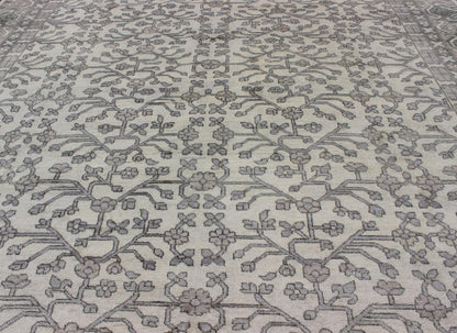 Khotan Rug in Wool with All - Over Design in Cream and Gray By Keivan Woven Arts This modern Indian Khotan rug has been hand - knotted in wool and features an all - over, sub - geometric design rendered in cream and gray tones. A complementary, multi - ... - Keivan Woven ArtsOB - 9393429 - 6460013 - 9683Rug