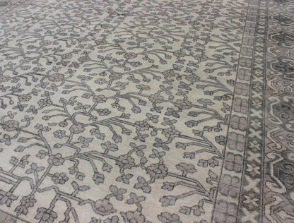 Khotan Rug in Wool with All - Over Design in Cream and Gray By Keivan Woven Arts This modern Indian Khotan rug has been hand - knotted in wool and features an all - over, sub - geometric design rendered in cream and gray tones. A complementary, multi - ... - Keivan Woven ArtsOB - 9393429 - 6460013 - 9683Rug