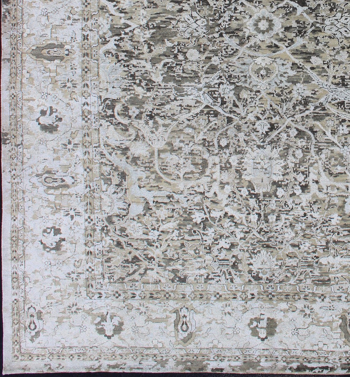 Silk and Wool Classic design rug in Contemporary Colors and modern Feel . Finely woven silk and wool rug with a classic design. rug AN - 117272, country of origin / type: Classic design / wool and silk rug Measures: 8 x 10 - Keivan Woven ArtsOB - 9497048 - 7120028 - 11342Rug