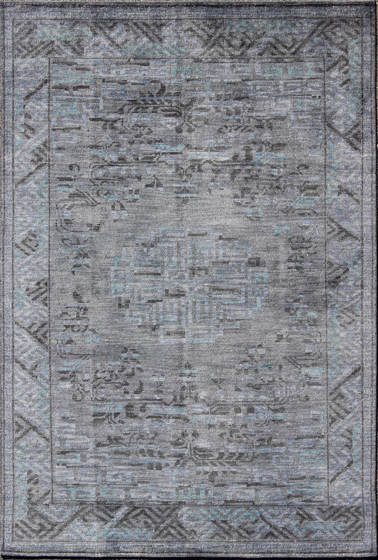 Keivan Woven Arts, Ob - 9516698 - 56230107, Distressed Khotan Rug - 8'2 X 11'6 - Keivan Woven ArtsOB - 9516698 - 56230107 - 9314Rug