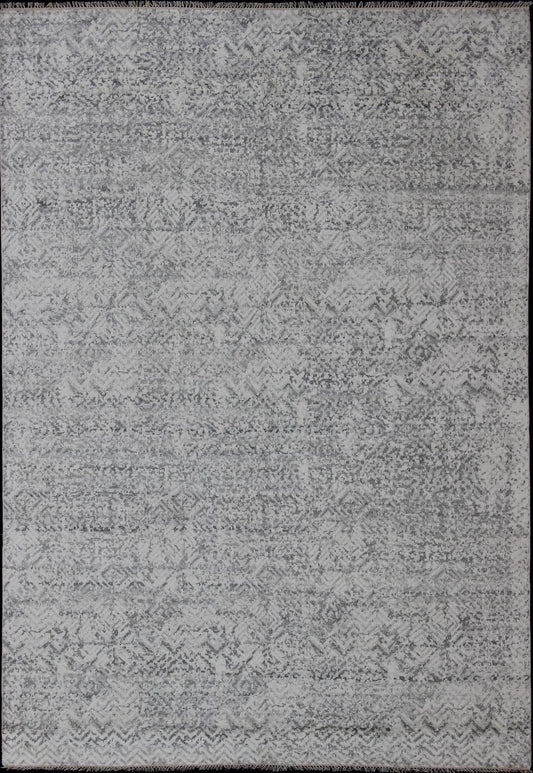 Large Modern Rug With All - Over Minimalist Pattern in Lt. Charcoal, Gray, Gray Green & Silver. Neutral tone rug with free - flowing modern design, rug OB - 9555108, country of origin / type: India The subdued design of this piled rug makes it... - Keivan Woven ArtsOB - 9555108 - 400380001 - 12210Rug