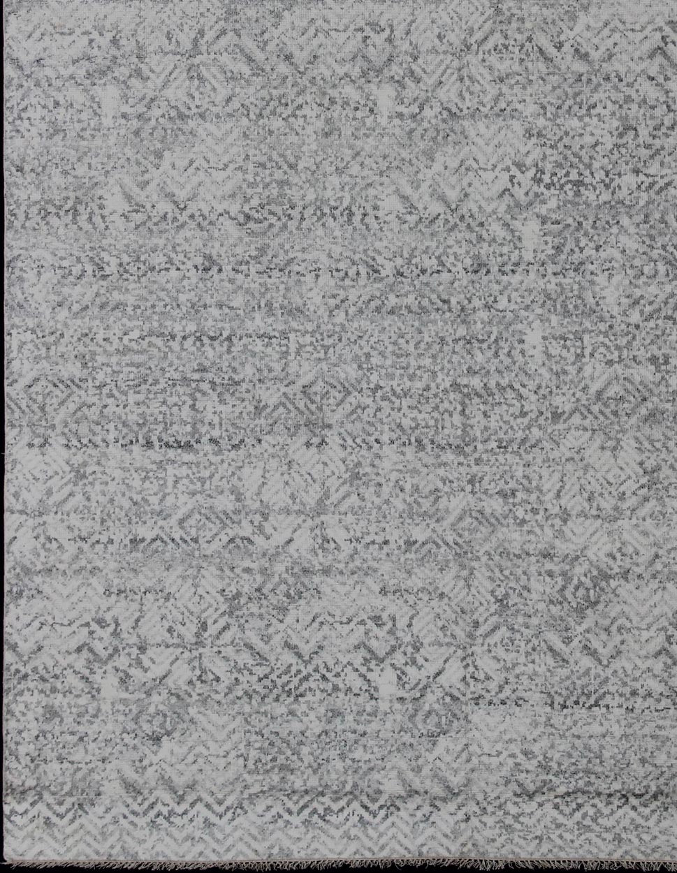 Large Modern Rug With All - Over Minimalist Pattern in Lt. Charcoal, Gray, Gray Green & Silver. Neutral tone rug with free - flowing modern design, rug OB - 9555108, country of origin / type: India The subdued design of this piled rug makes it... - Keivan Woven ArtsOB - 9555108 - 400380001 - 12210Rug