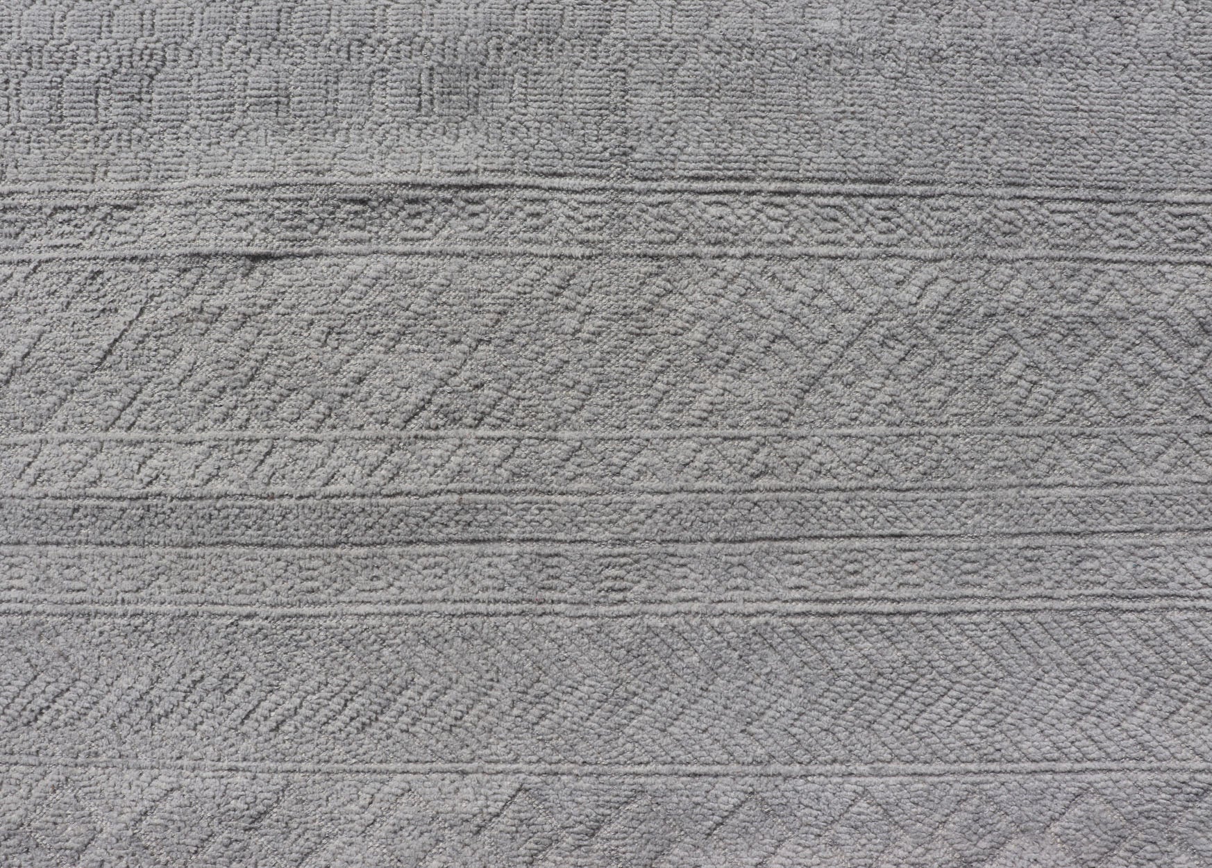 Modern Hand - Knotted Oushak Rug in Wool with Sub - Geometric Design in Cream This modern tribal Oushak rug has been hand - knotted in wool. The rug features a modern, all - over sub - geometric design, rendered in cream, a complementary, multi - tiered bo... - Keivan Woven ArtsOB - 9664884 - 18186Rug