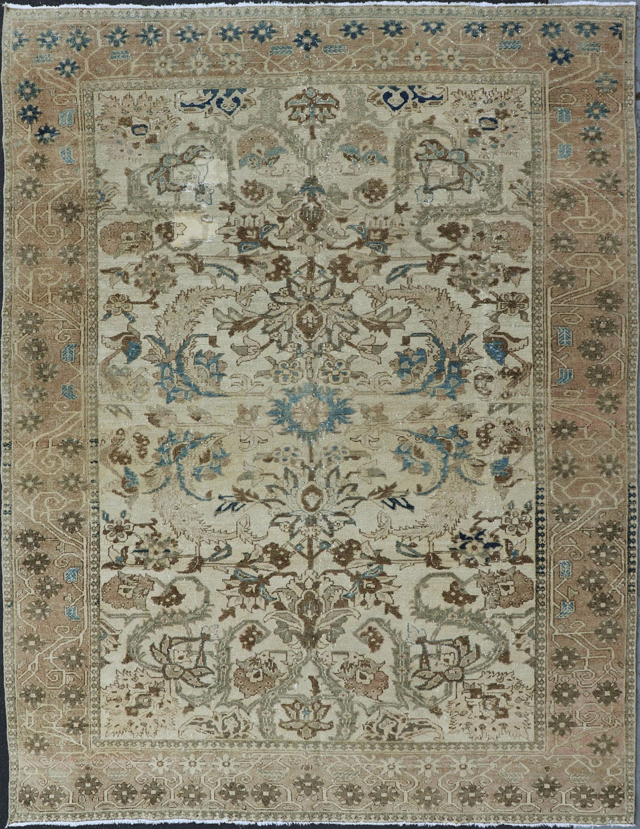 Earth Tone Colors Vintage Persian Bakhtiari Rug With All - Over Blossom Design. Vintage Persian Bakhtiari rug with all - over blossom design in earth tones, rug PA - 1052 - ks, country of origin / type: Iran / Bakhtiari, circa 1930. Persian Bakhtiari... - Keivan Woven ArtsPA - 1052 - KS - 884Rug