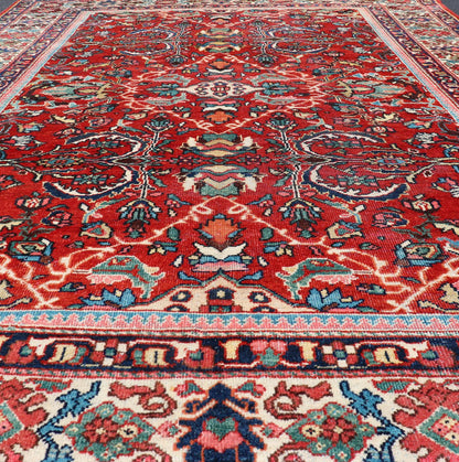 Antique Persian Mahal - Sultanabad Rug with All - Over Geometric Design This Persian Mahal/Sultanabad features a symmetrical, all - over sub - geometric design. The entirety of the piece is enclosed within a complementary multi - tiered. border Re... - Keivan Woven ArtsPTA - 200701 - 16558