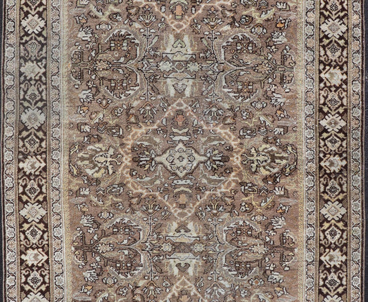 Antique Persian Sultanabad - Mahal Rug with All - Over Sub - Geometric Design Vintage Mahal Rug, Keivan Woven Arts / rug PTA - 200702, country of origin / type: Persian / Sultanabad - Mahal, circa Early - 20th Century. Measures: 6'8 x 10'0 - Keivan Woven ArtsPTA - 200702 - 16564