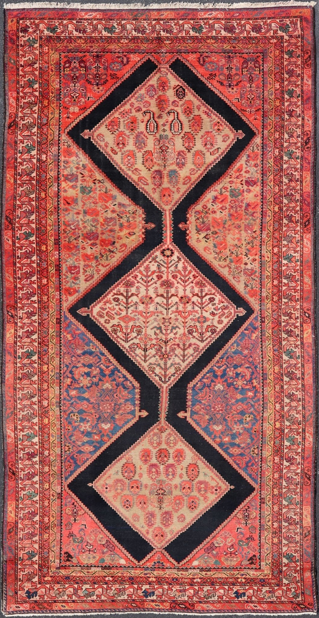 Large Antique Persian Malayer Gallery Runner With Geometric Medallion Keivan Woven Arts This Multicolored Antique Persian Malayer wide gallery runner features a geometric medallion design replete with sub - geometric motifs. The entirety of the ... - Keivan Woven ArtsPTA - 200705 - 16582Rug