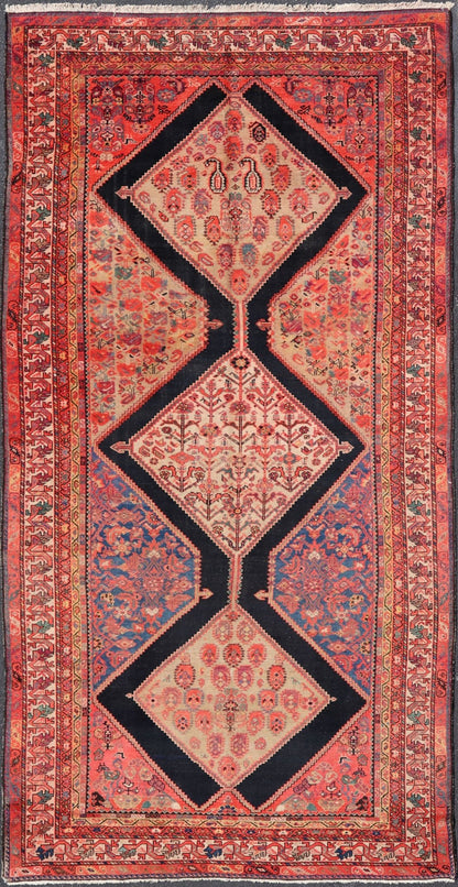 Large Antique Persian Malayer Gallery Runner With Geometric Medallion Keivan Woven Arts This Multicolored Antique Persian Malayer wide gallery runner features a geometric medallion design replete with sub - geometric motifs. The entirety of the ... - Keivan Woven ArtsPTA - 200705 - 16582Rug